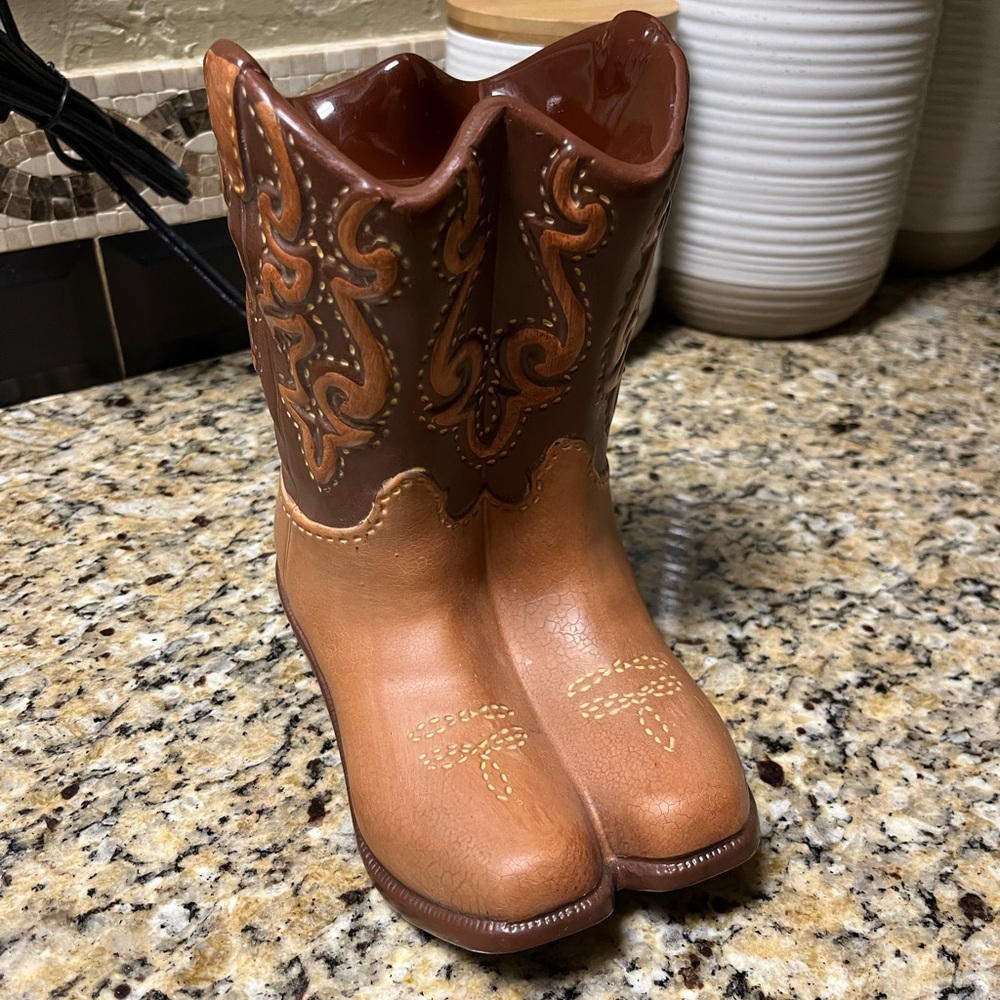 Scentsy RODEO Brown Western Cowboy Boot Wax Warmer
